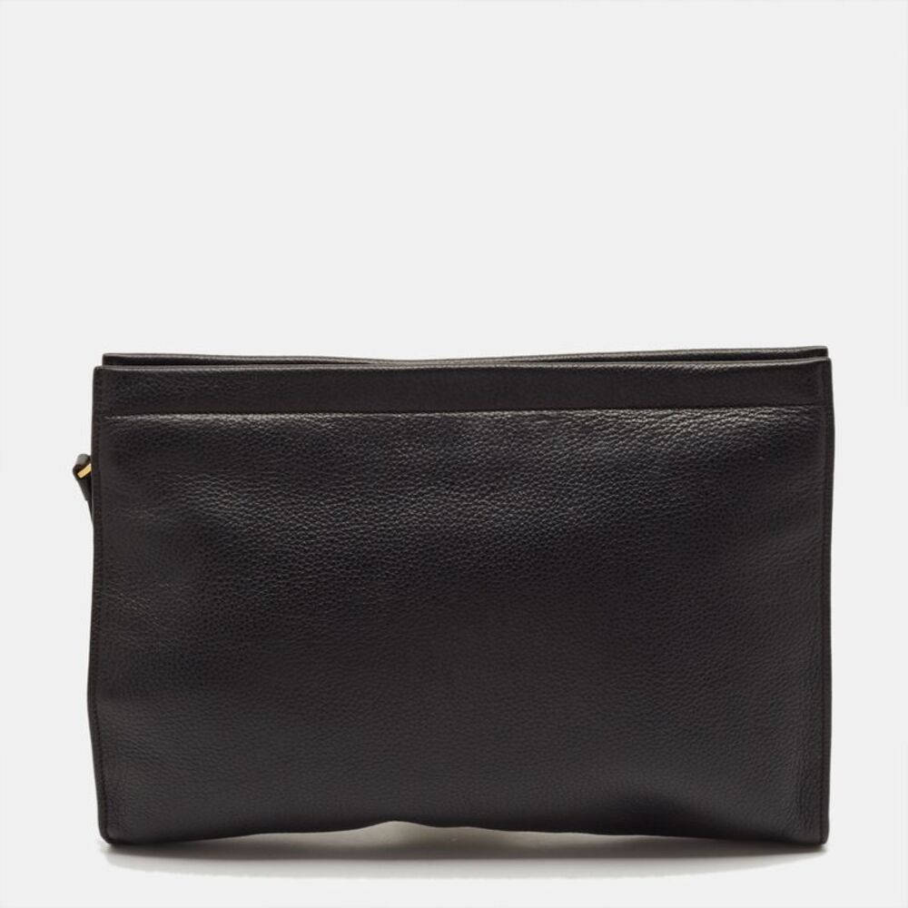 Tom Ford Zip Black Leather Pouch